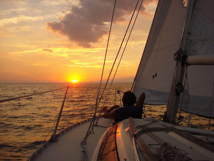 Sunset on Sailboat and Affirmation: 